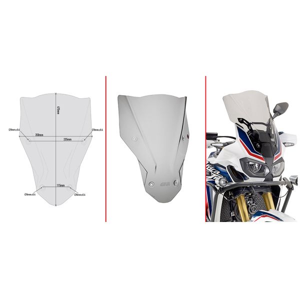 Bulle Givi Bulle fume D1144S Honda CRF1000L Africa Twin (16-19)