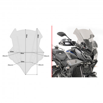Bulle Givi Bulle fumée D2139S Yamaha Tracer 900/Tracer 900GT (18-20) Bulle Givi Bulle fumée D2139S Yamaha Tracer 900/Tracer 900GT (18-20)