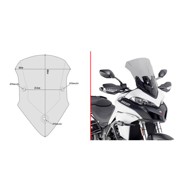 Bulle Givi Bulle fume D7406S Ducati Multistrada 950/950S/1200/1260 (15-20)
