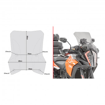 Bulle Givi Bulle fumée D7706S KTM 1290 Super Adventure R/S (17-20) Bulle Givi Bulle fumée D7706S KTM 1290 Super Adventure R/S (17-20)