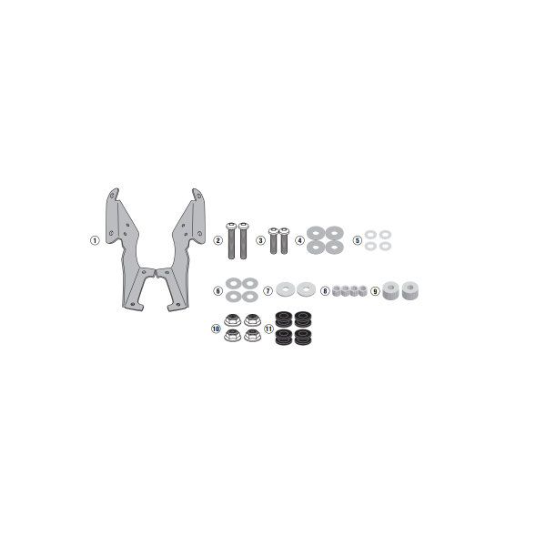 Supports Bulle & Pare-brise Givi Fixation bulle D2143KIT Yamaha Niken 900 (19-20)