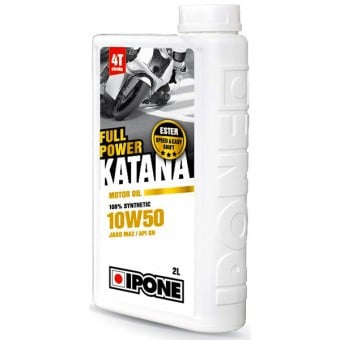 Huile moteur IPONE Full Power Katana - 10W50 - 2 Litres 4T Huile moteur IPONE Full Power Katana - 10W50 - 2 Litres 4T