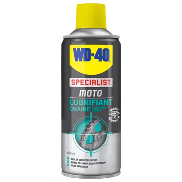 Entretien chaine moto WD-40 Lubrifiant Chaine 400ML Entretien chaine moto WD-40 Lubrifiant Chaine 400ML