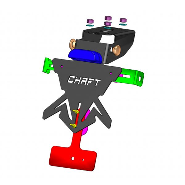 Support de plaque Chaft Support de plaque Chaft Kawasaki Z1000 (10-13)/Z1000SX (10-20)