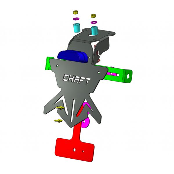 Support de plaque Chaft Support de plaque Chaft Kawasaki Z800 (13-16)