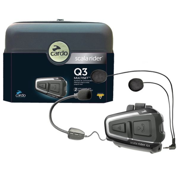 Kit bluetooth et intercoms Cardo Scala Rider Q3 Multiset