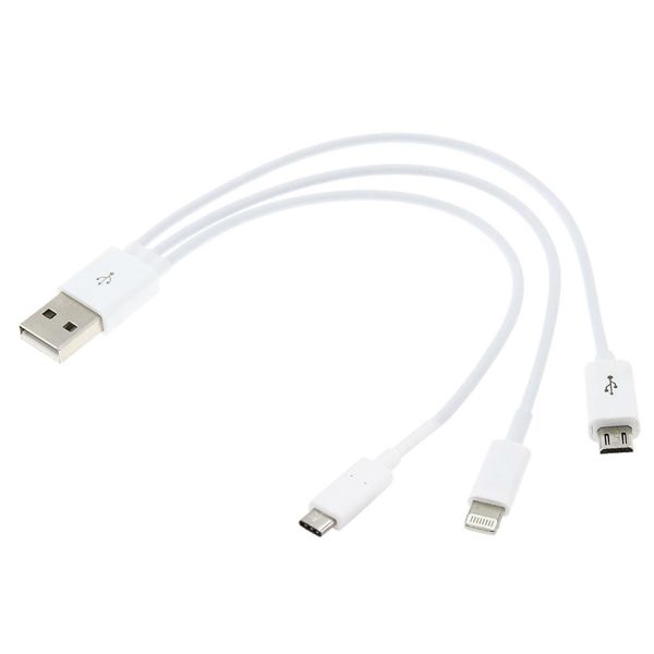 Prise USB Chaft Cable Chargeur USB 3 en 1 Prise USB Chaft Cable Chargeur USB 3 en 1