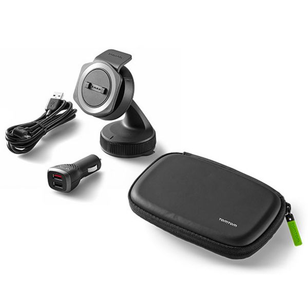 Accessoires GPS TomTom Kit Support Voiture avec Chargeur et Housse de Transport Rider 40 - Ride