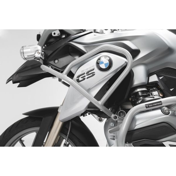 Pare-carter & tampons SW-MOTECH Crash Bar Haut Gris BMW R1200GS/R1200GS Adventure (12-16)