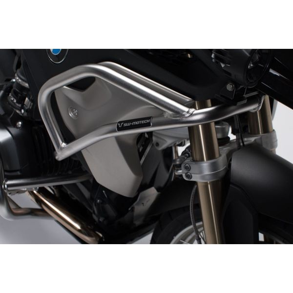 Pare-carter & tampons SW-MOTECH Crash Bar Haut Gris BMW R1200GS/R1250GS (17-21)