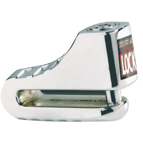 Pi�ces & Accessoires moto ICA 2 Roues Lock Maxi Block Disk 12 Chrome + Sacoche