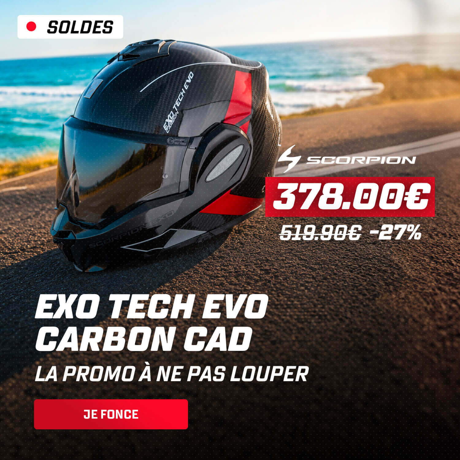 Scorpion Exo Tech Evo Carbon CAD Black Red