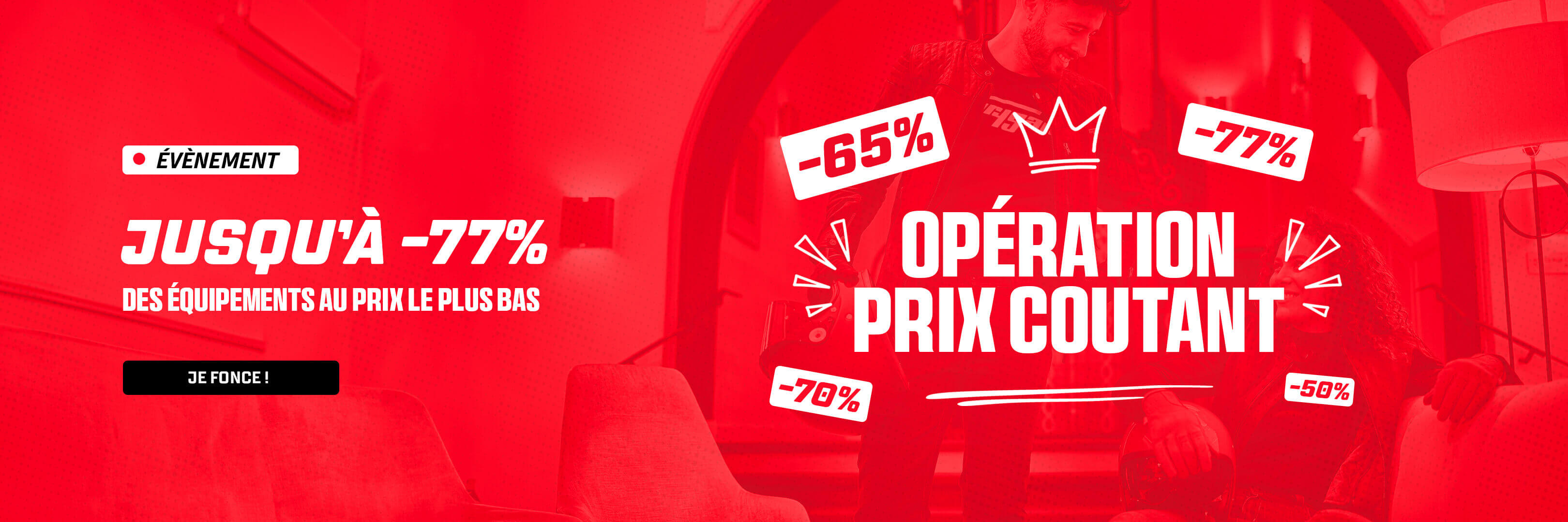 Des équipements au prix le plus bas jusqu'à -77%