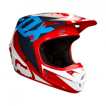 Casque cross enfant Fox 2024 V1 Nitro - Bleu