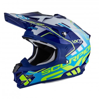 Casque Cross Scorpion VX-15 Air Argo Blue White Casque Cross Scorpion VX-15 Air Argo Blue White