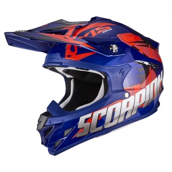 Casque Cross Scorpion VX-15 Air Defender Blue Red Casque Cross Scorpion VX-15 Air Defender Blue Red