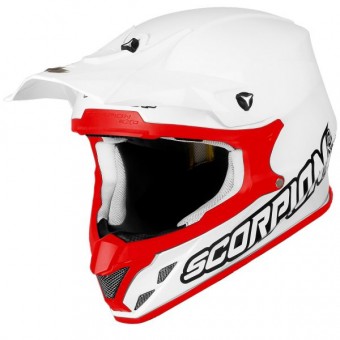 Casque Cross Scorpion VX-20 Air Blanc Rouge Casque Cross Scorpion VX-20 Air Blanc Rouge