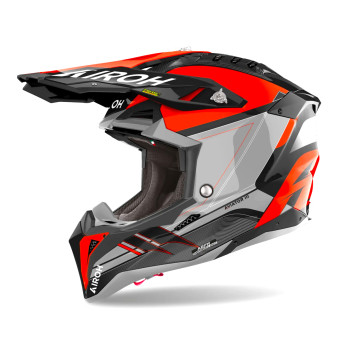 Casque Cross Airoh Aviator 3 Saber Orange