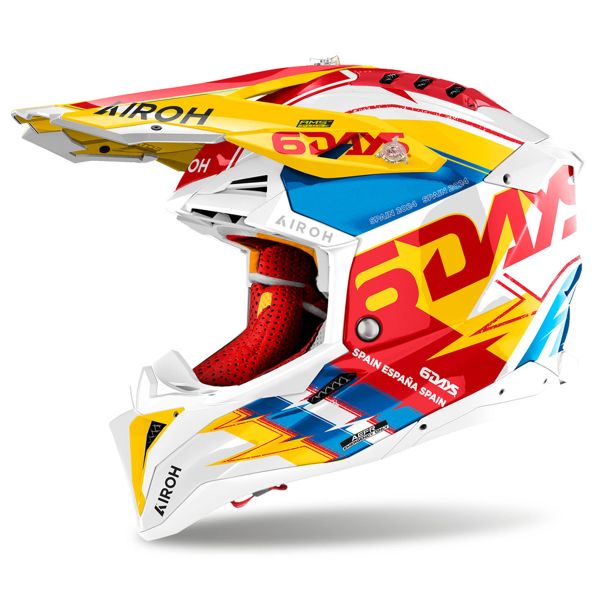 Casque Cross Airoh Aviator 3 Six Days Spain 2024 Casque Cross Airoh Aviator 3 Six Days Spain 2024