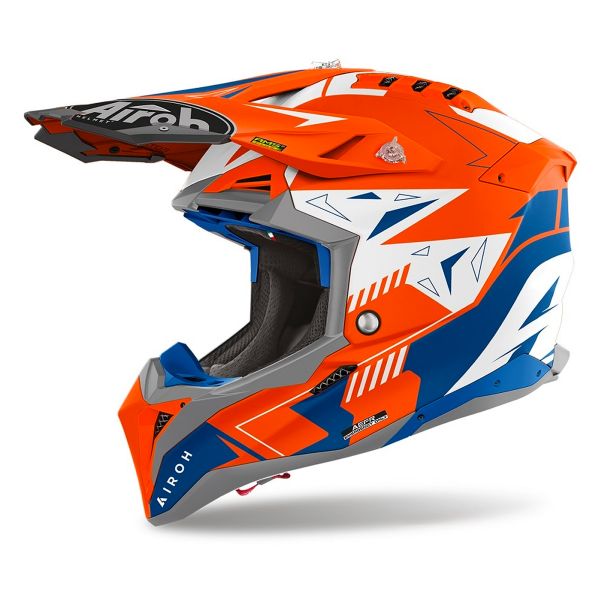 Casque Cross Airoh Aviator 3 Spin Orange Fluo Matt Casque Cross Airoh Aviator 3 Spin Orange Fluo Matt