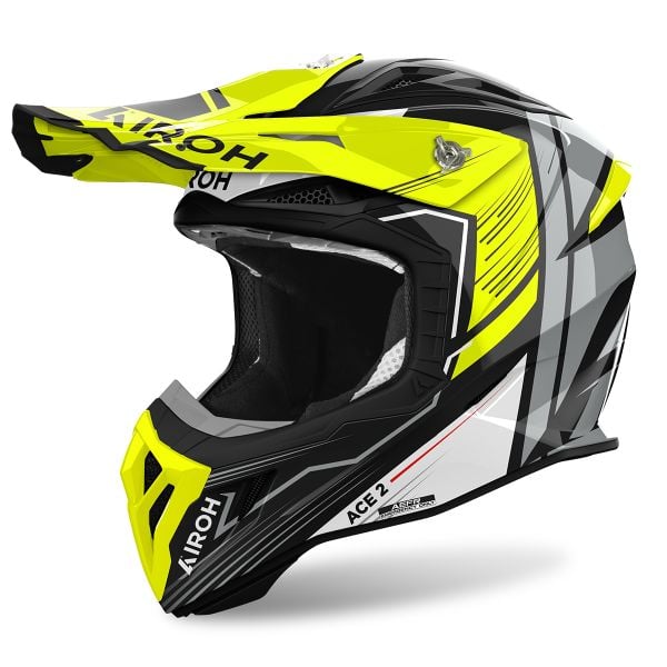 Casque Cross Airoh Aviator Ace 2 Engine Yellow
