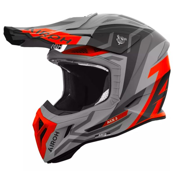Casque Cross Airoh Aviator Ace 2 Ground Orange Matt