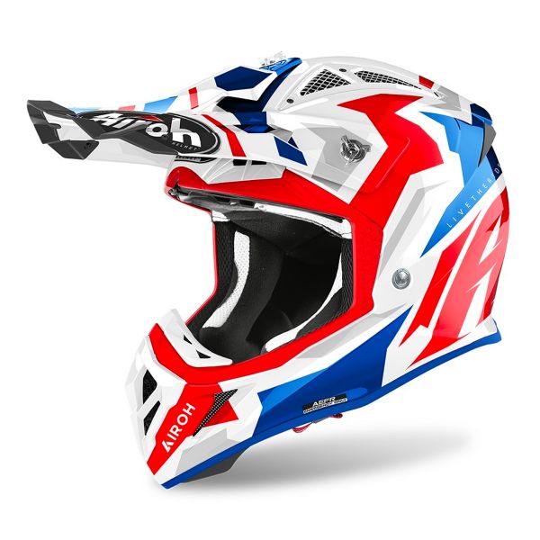 Casque Cross Airoh Aviator Ace Swoop Red Blue