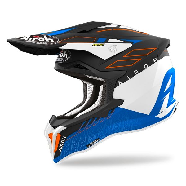 Casque Cross Airoh Strycker Skin Blue Matt