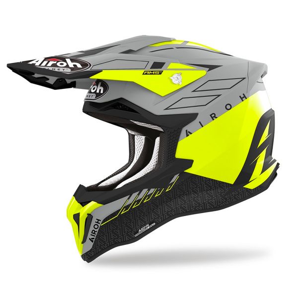 Casque Cross Airoh Strycker Skin Yellow Matt