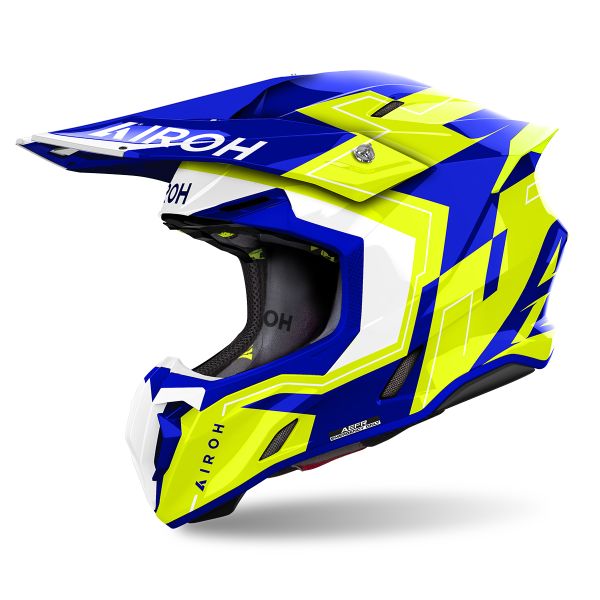 Casque Cross Airoh Twist 3 Dizzy Blue Yellow
