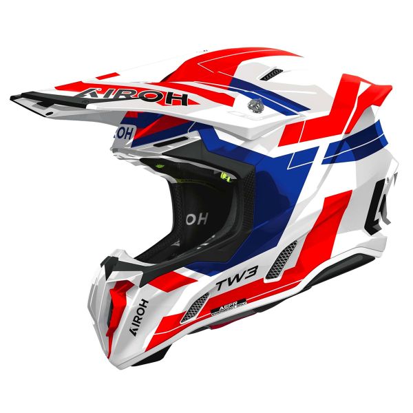 Casque Cross Airoh Twist 3 Dynasty Red Blue Gloss