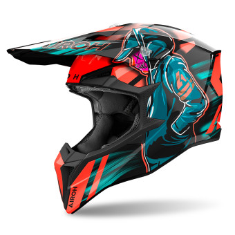 Casque Cross Airoh Wraaap Cyber Orange