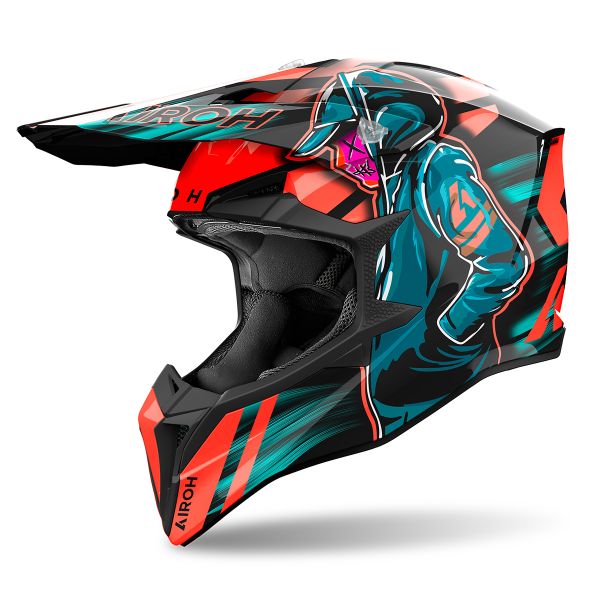 Casque Cross Airoh Wraaap Cyber Orange Casque Cross Airoh Wraaap Cyber Orange