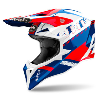Casque Cross Airoh Wraaap Feel Blue Red