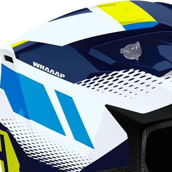 Airoh Wraaap Vision Yellow Blue Gloss