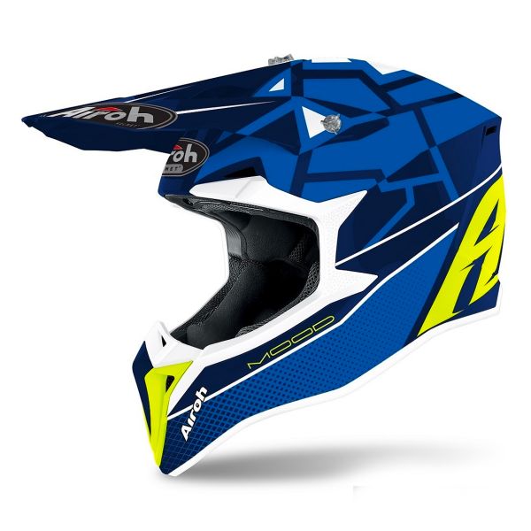 Casque Cross Airoh Wraap Mood Blue Casque Cross Airoh Wraap Mood Blue