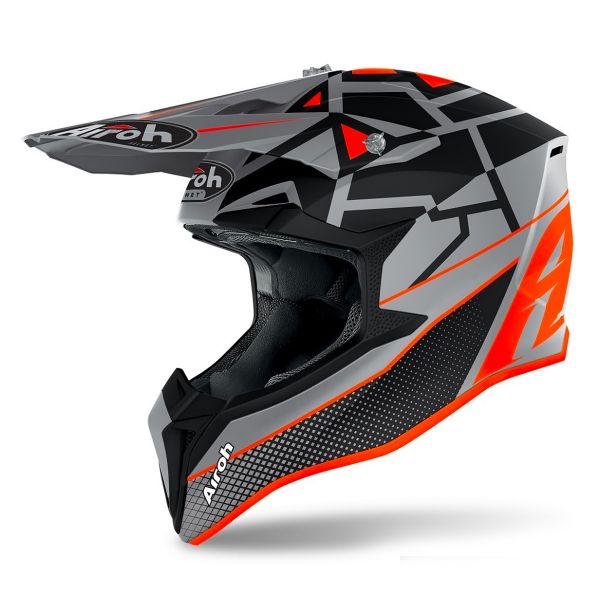 Casque Cross Airoh Wraap Mood Orange Matt