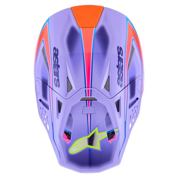Alpinestars S-M10 Jett Lawrence R01 Purple Pink FL Yellow Fluo Glossy