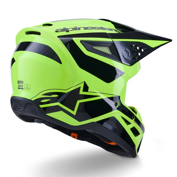 Alpinestars S-M3 Heat Yellow Fluo Black Glossy