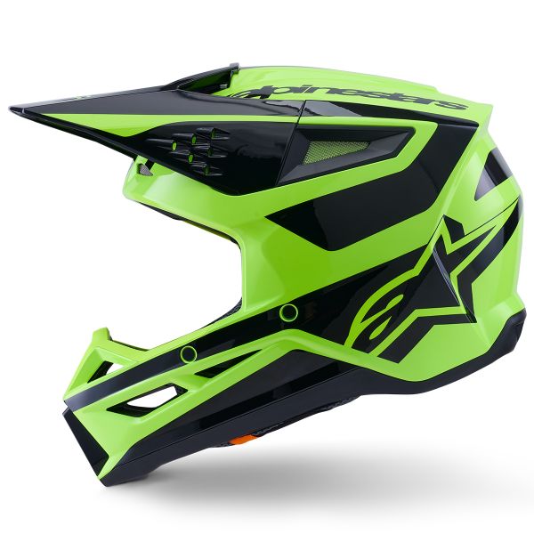 Alpinestars S-M3 Heat Yellow Fluo Black Glossy