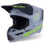 Casque Cross Alpinestars S-M3 Radium Gray Black Yellow FL Matt