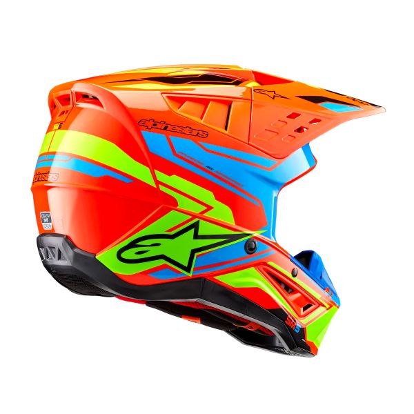 Alpinestars S-M5 Action 2 Orange Fluo Cyan Yellow Fluo