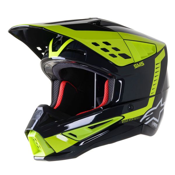 Casque Cross Alpinestars S-M5 Beam Black Anthracite Yellow Fluo