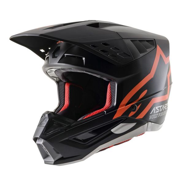 Casque Cross Alpinestars S-M5 Compass ECE Orange Fluo Matt