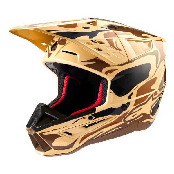 Casque Cross Alpinestars S-M5 Mineral Dark Brown Kangaroo Matt