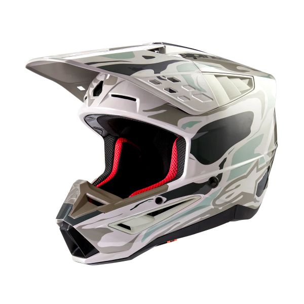 Casque Cross Alpinestars S-M5 Mineral Warm Grey Celadon Green