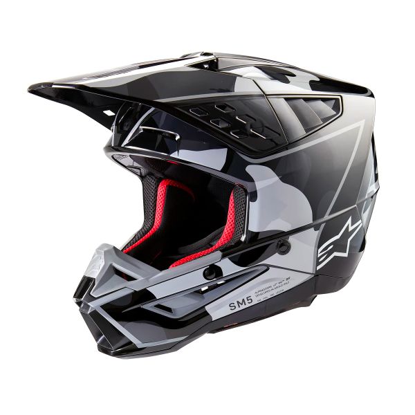 Casque Cross Alpinestars S-M5 Rover 2 Black Silver