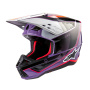 Casque Cross Alpinestars S-M5 Sail Violet Black Silver