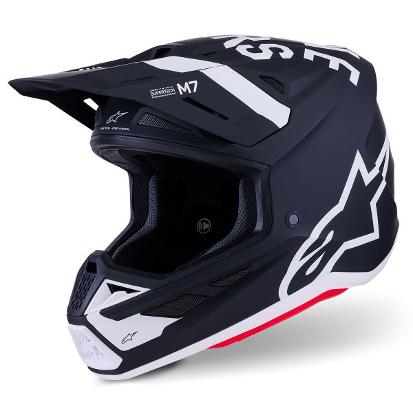 Casque Cross Alpinestars S-M7 Dasher Black White Matt Casque Cross Alpinestars S-M7 Dasher Black White Matt