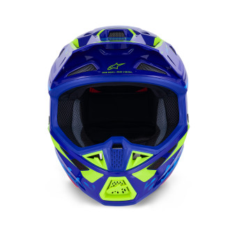 Alpinestars S-M7 Deed Blue Yellow Fluo Glossy